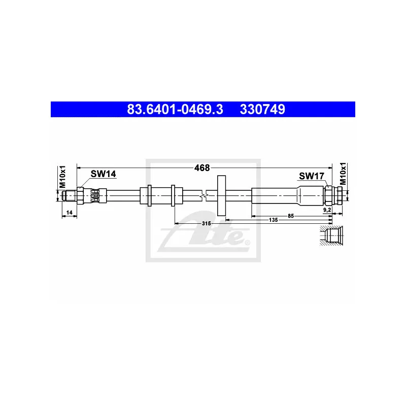 Flexible de frein ATE 83.6401-0469.3