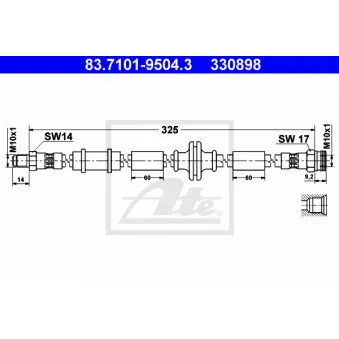 Flexible de frein ATE 83.7101-9504.3