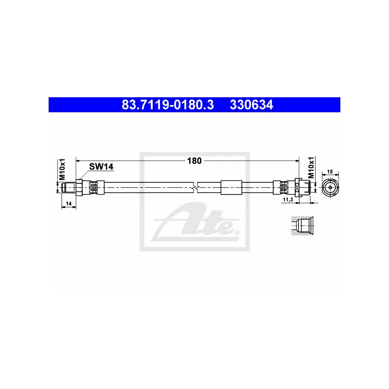 Flexible de frein ATE 83.7119-0180.3