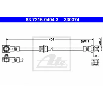 Flexible de frein ATE 83.7216-0404.3