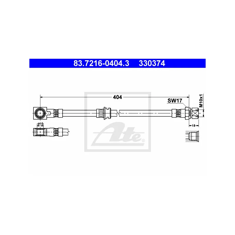 Flexible de frein ATE 83.7216-0404.3