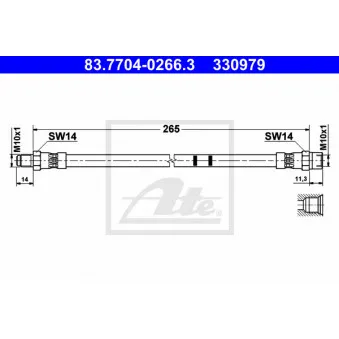 Flexible de frein ATE 83.7704-0266.3