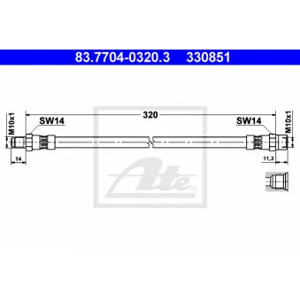 Flexible de frein ATE 83.7704-0320.3