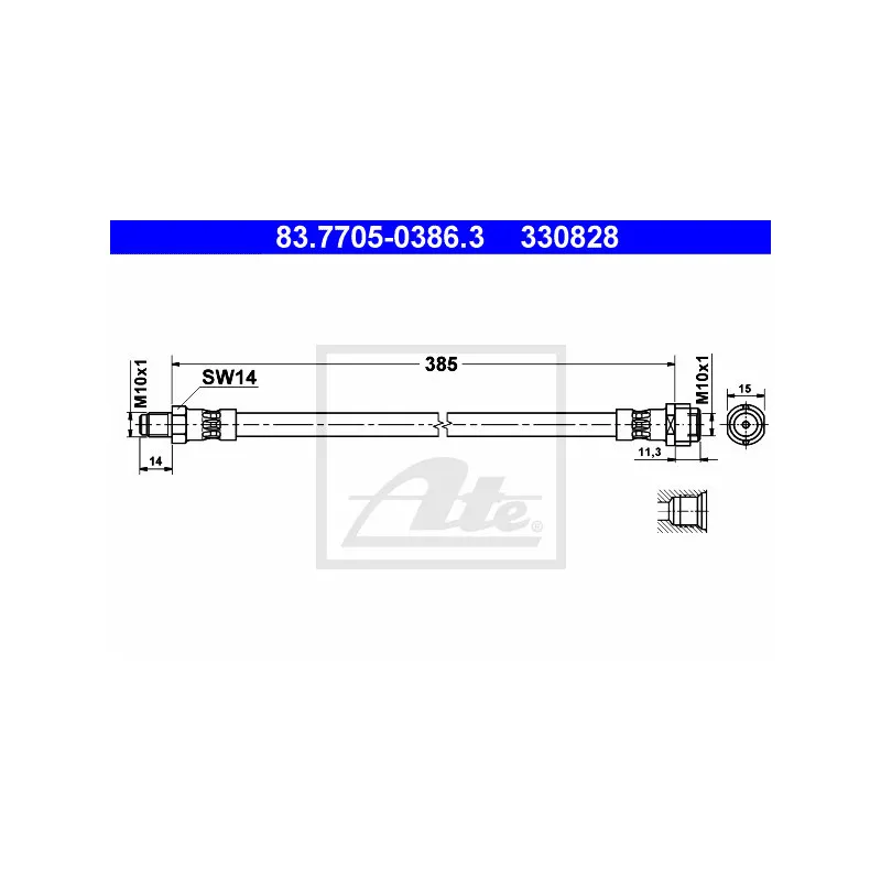 Flexible de frein ATE 83.7705-0386.3
