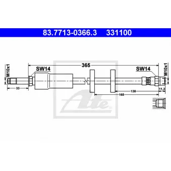 Flexible de frein ATE 83.7713-0366.3