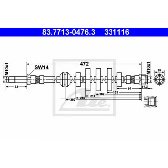 Flexible de frein ATE 83.7713-0476.3