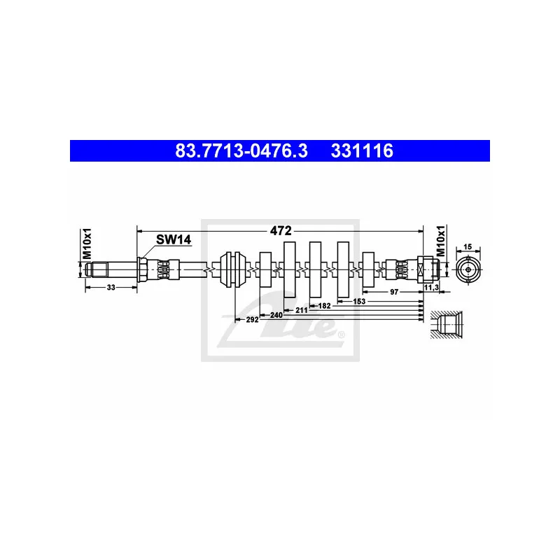 Flexible de frein ATE 83.7713-0476.3