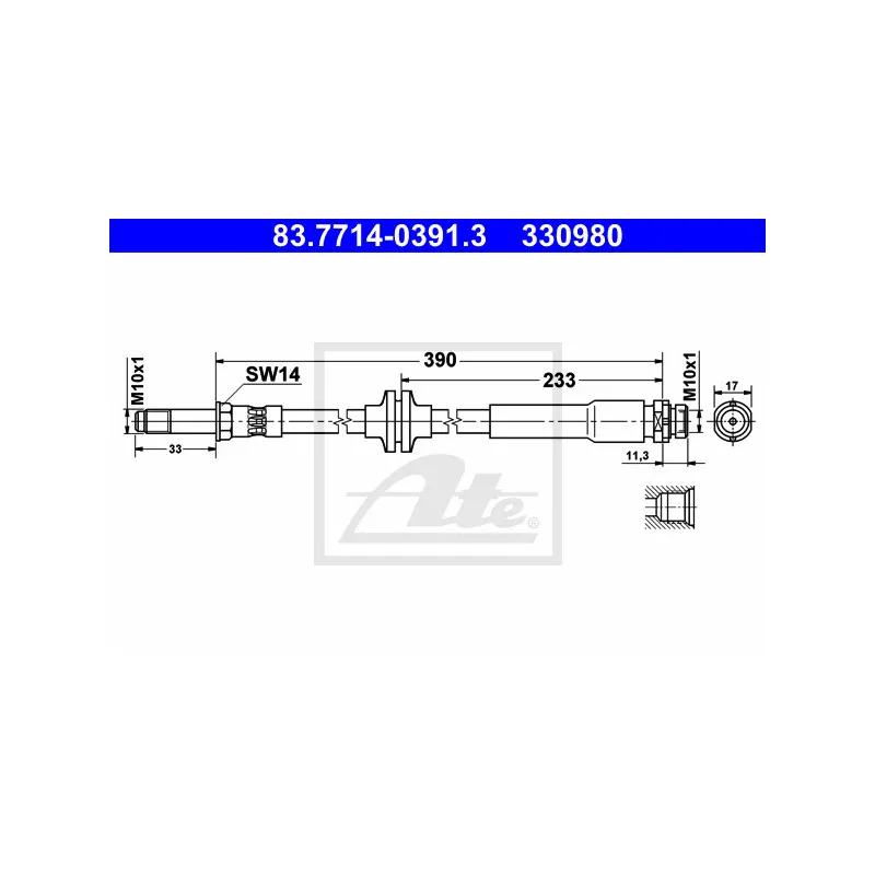 Flexible de frein ATE 83.7714-0391.3