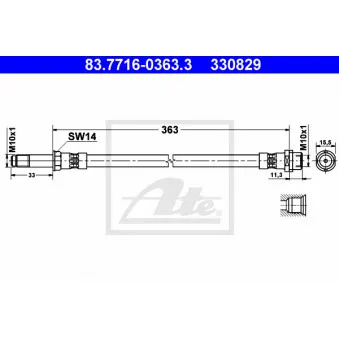 Flexible de frein ATE 83.7716-0363.3