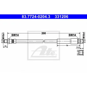 Flexible de frein ATE 83.7724-0204.3