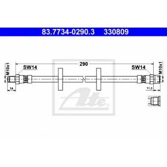 Flexible de frein ATE 83.7734-0290.3