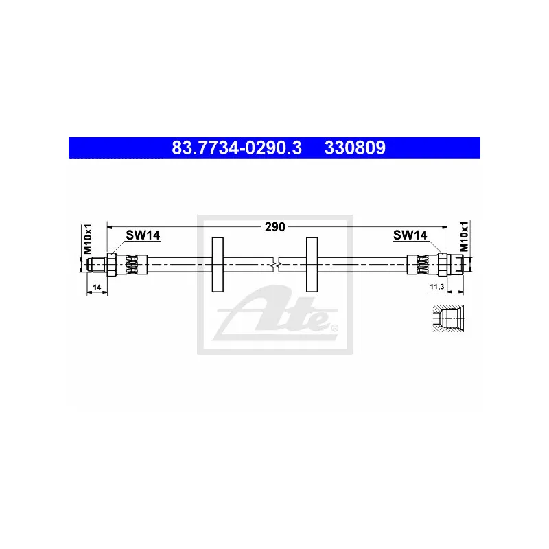 Flexible de frein ATE 83.7734-0290.3