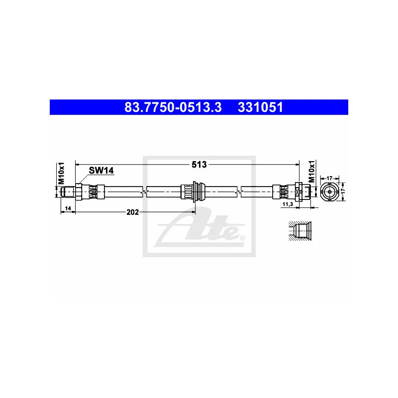 Flexible de frein ATE 83.7750-0513.3