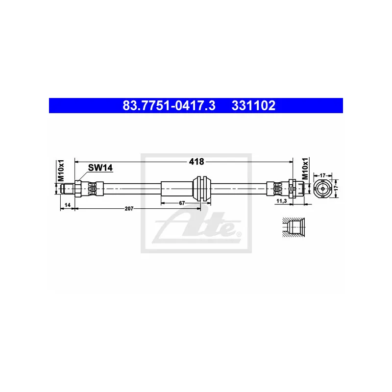 Flexible de frein ATE 83.7751-0417.3