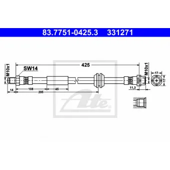 Flexible de frein ATE 83.7751-0425.3