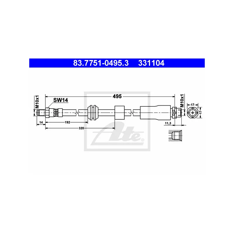Flexible de frein ATE 83.7751-0495.3