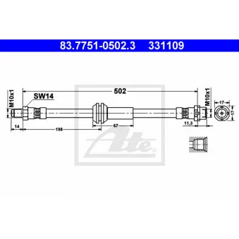 Flexible de frein ATE 83.7751-0502.3