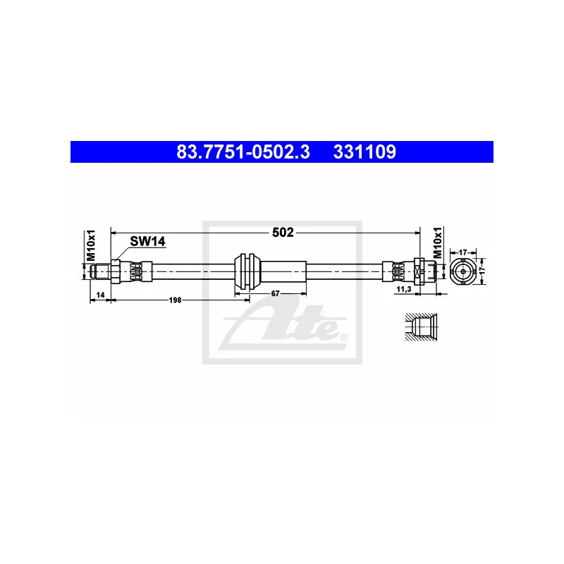 Flexible de frein ATE 83.7751-0502.3