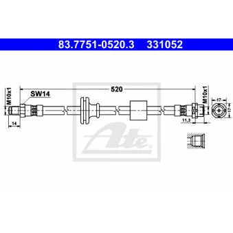 Flexible de frein ATE 83.7751-0520.3