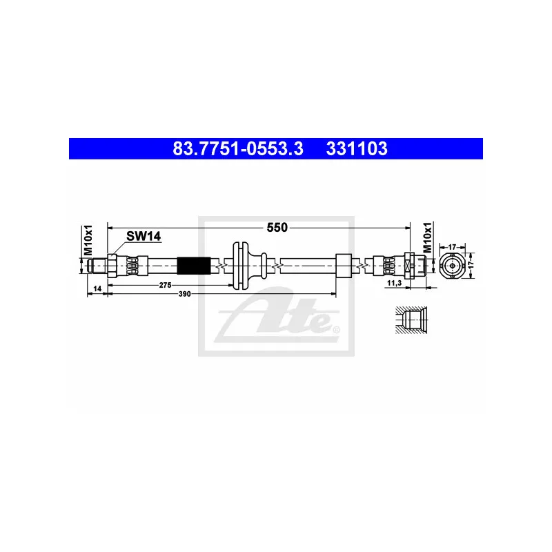 Flexible de frein ATE 83.7751-0553.3