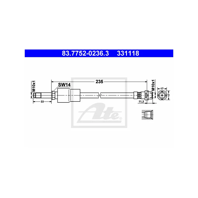 Flexible de frein ATE 83.7752-0236.3