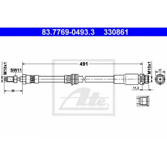 Flexible de frein ATE 83.7769-0493.3