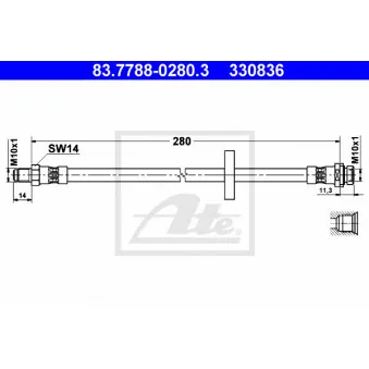 Flexible de frein ATE 83.7788-0280.3