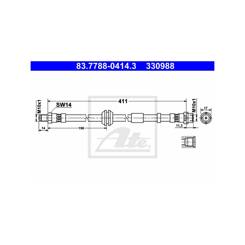 Flexible de frein ATE 83.7788-0414.3