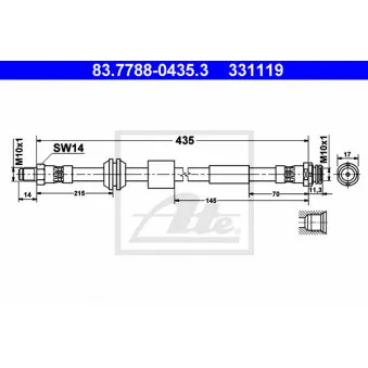 Flexible de frein ATE 83.7788-0435.3