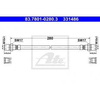 Flexible de frein ATE 83.7801-0280.3