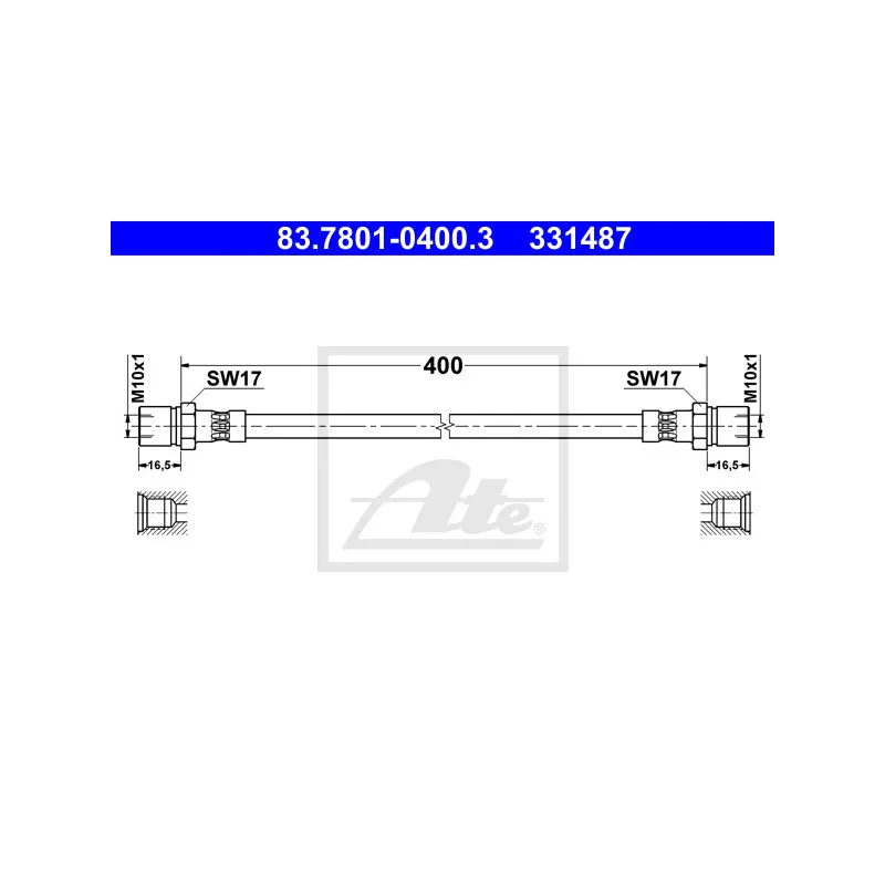 Flexible de frein ATE 83.7801-0400.3