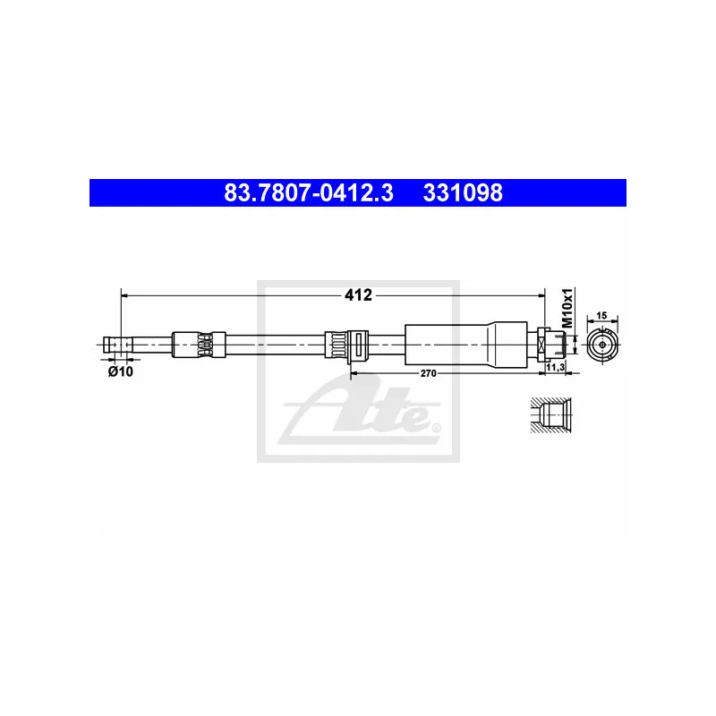 Flexible de frein ATE 83.7807-0412.3