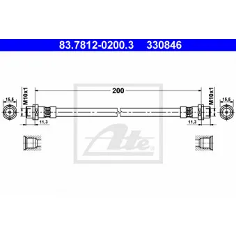 Flexible de frein ATE 83.7812-0200.3
