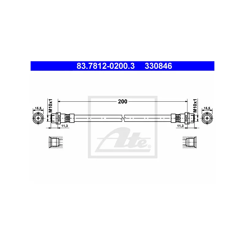 Flexible de frein ATE 83.7812-0200.3