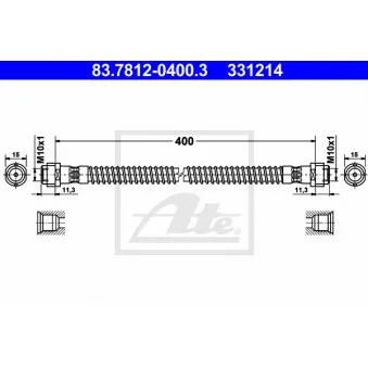 Flexible de frein ATE 83.7812-0400.3