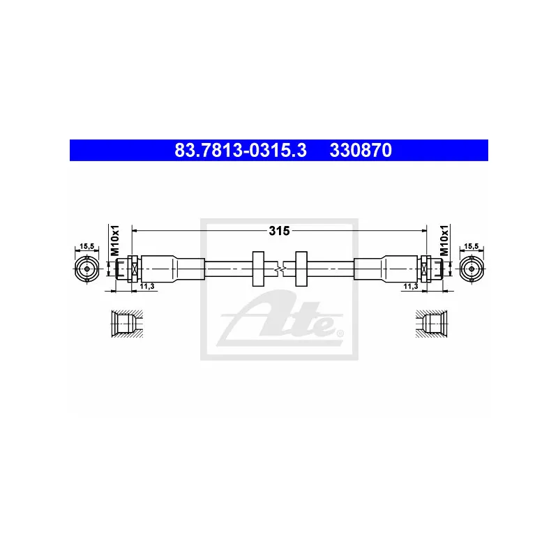 Flexible de frein ATE 83.7813-0315.3