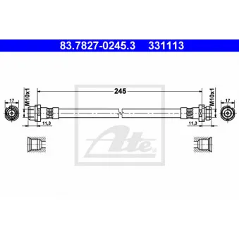 Flexible de frein ATE 83.7827-0245.3