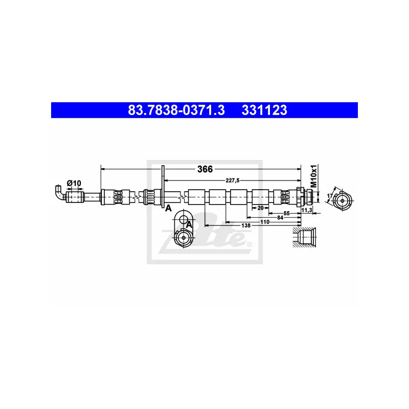 Flexible de frein ATE 83.7838-0371.3