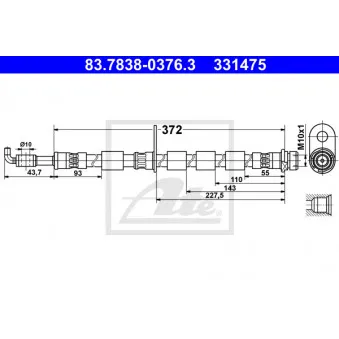 Flexible de frein ATE 83.7838-0376.3