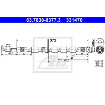 Flexible de frein ATE 83.7838-0377.3