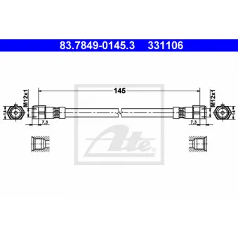 Flexible de frein ATE 83.7849-0145.3
