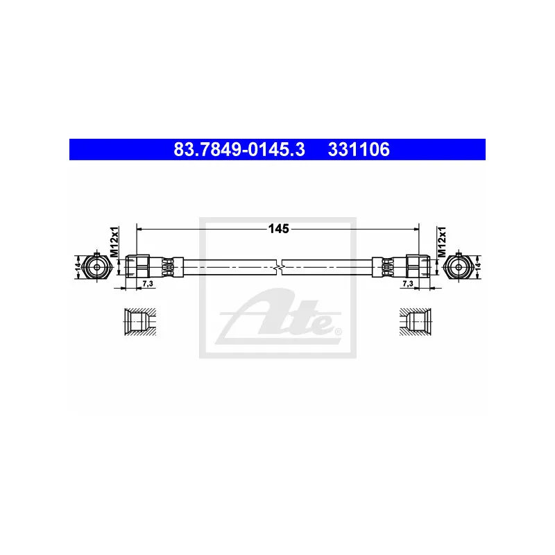 Flexible de frein ATE 83.7849-0145.3