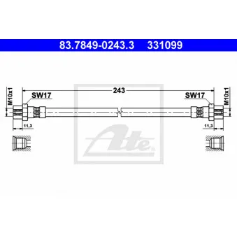 Flexible de frein ATE 83.7849-0243.3