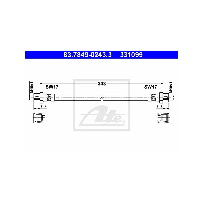 Flexible de frein ATE 83.7849-0243.3