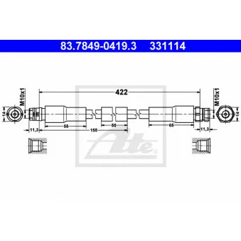 Flexible de frein ATE 83.7849-0419.3