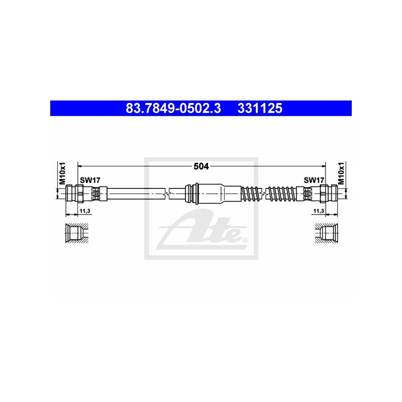Flexible de frein ATE 83.7849-0502.3