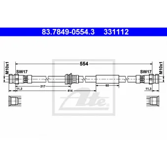Flexible de frein ATE 83.7849-0554.3