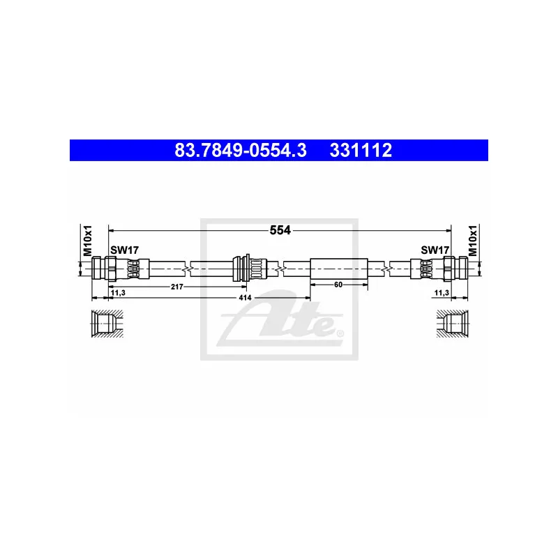 Flexible de frein ATE 83.7849-0554.3