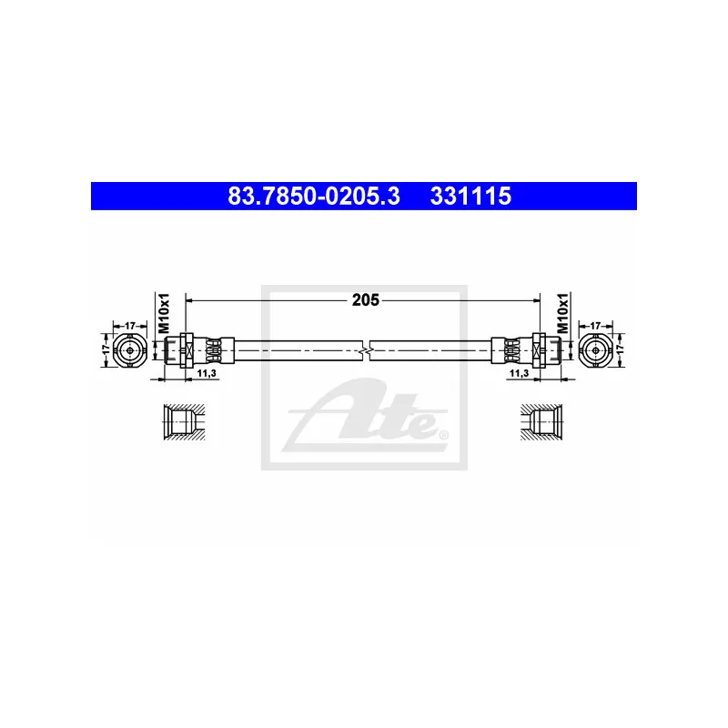 Flexible de frein ATE 83.7850-0205.3