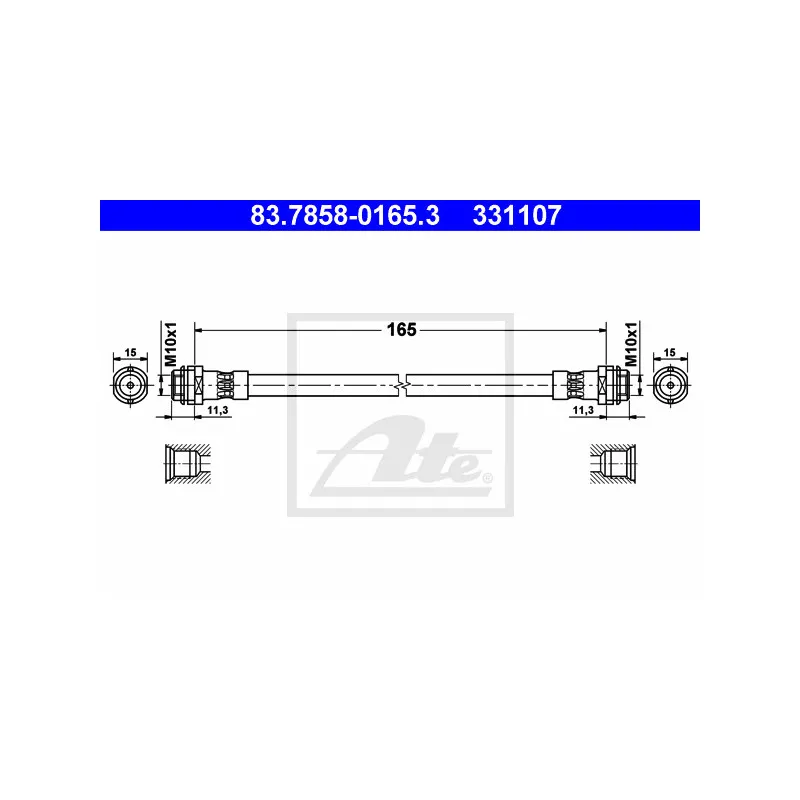 Flexible de frein ATE 83.7858-0165.3